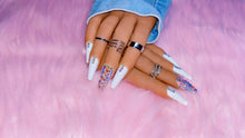Load image into Gallery viewer, White Bling Press on Nails|NailzFirst

