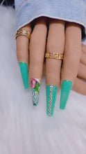 Load and play video in Gallery viewer, Teal Flower Nailz
