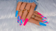 Load image into Gallery viewer, Pink and Blue Press on Nails|NailzFirst

