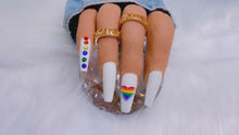 Load and play video in Gallery viewer, Rainbow Bling Pride Press on Nails|NailzFirst
