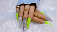 Load image into Gallery viewer, Lime Green Bling Nailz
