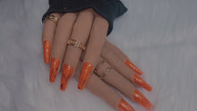Load and play video in Gallery viewer, Fall Orange Press on Nails|NailzFirst
