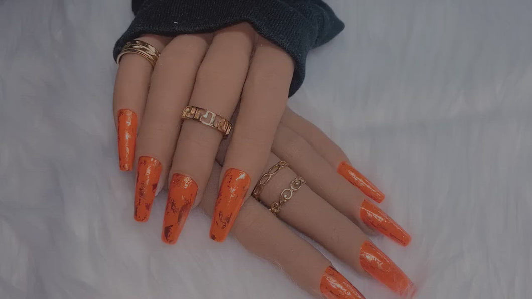 Fall Orange Press on Nails|NailzFirst