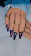 Load image into Gallery viewer, Black Matte Multicolored Press on Nails|NailzFirst
