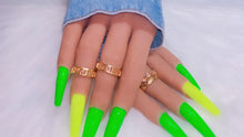 Load and play video in Gallery viewer, Lemon Lime Press on Nails|NailzFirst

