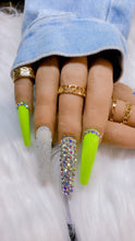 Load image into Gallery viewer, Lime Green Bling Nailz
