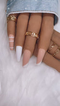 Load and play video in Gallery viewer, Nude French and White Press on Nails|Nailz First
