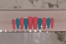 Load image into Gallery viewer, Baby Pink and Blue Press on Nails|NailzFirst
