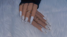 Load image into Gallery viewer, White and Gold Accent Press on Nails|NailzFirst
