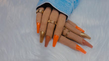 Load image into Gallery viewer, Orange Fall Press on Nail Set
