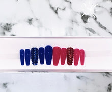 Load image into Gallery viewer, Pink and Blue Bling Press on Nails|Nailzfirst
