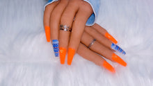 Load image into Gallery viewer, Orange Tribal Print Press on Nails|Nailz First
