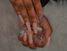 Load image into Gallery viewer, Nude Matte Bling Press on Nails|NailzFirst
