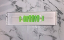 Load image into Gallery viewer, Neon Green and White Press on Nails|NailzFirst
