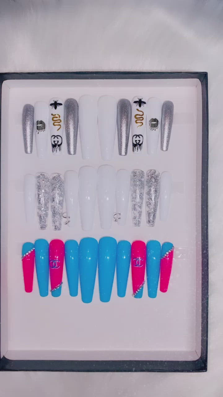 Mixed Logo Press on Nail Bundle 2|NailzFirst