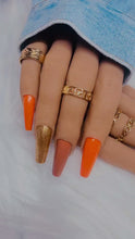 Load and play video in Gallery viewer, Orange Fall Press on Nail Set
