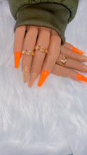 Load image into Gallery viewer, Orange and Nude Press on Nails|NailzFirst

