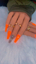 Load image into Gallery viewer, Orange Snakeskin Press on Nails|NailzFirst
