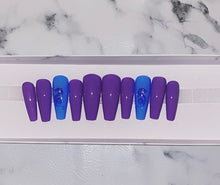 Load image into Gallery viewer, Purple and Blue Press on Nails|NailzFirst
