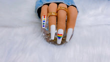 Load image into Gallery viewer, Rainbow Bling Pride Press on Nails|NailzFirst
