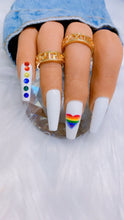 Load image into Gallery viewer, Rainbow Bling Pride Press on Nails|NailzFirst
